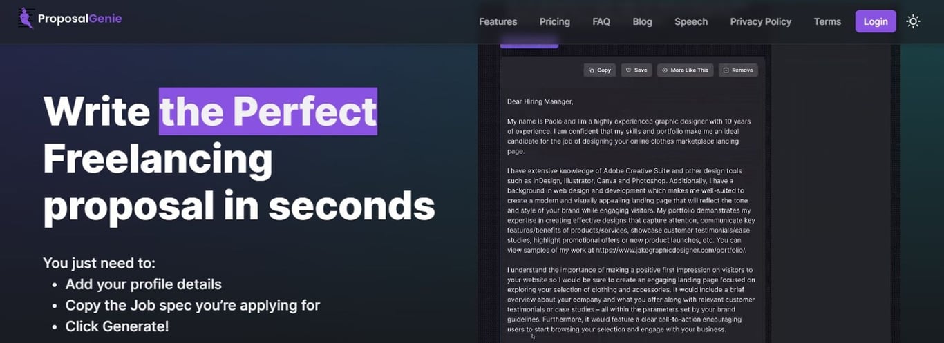 Proposal Genie: La Herramienta de IA para Propuestas de Freelance