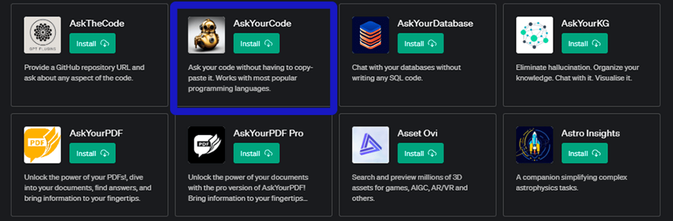 Plugin AskYourCode para ChatGPT: Tu solución de depuración de código