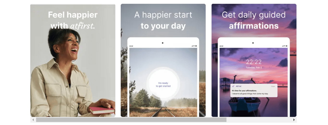 AtFirst: ¡Transforma tu vida con afirmaciones diarias!