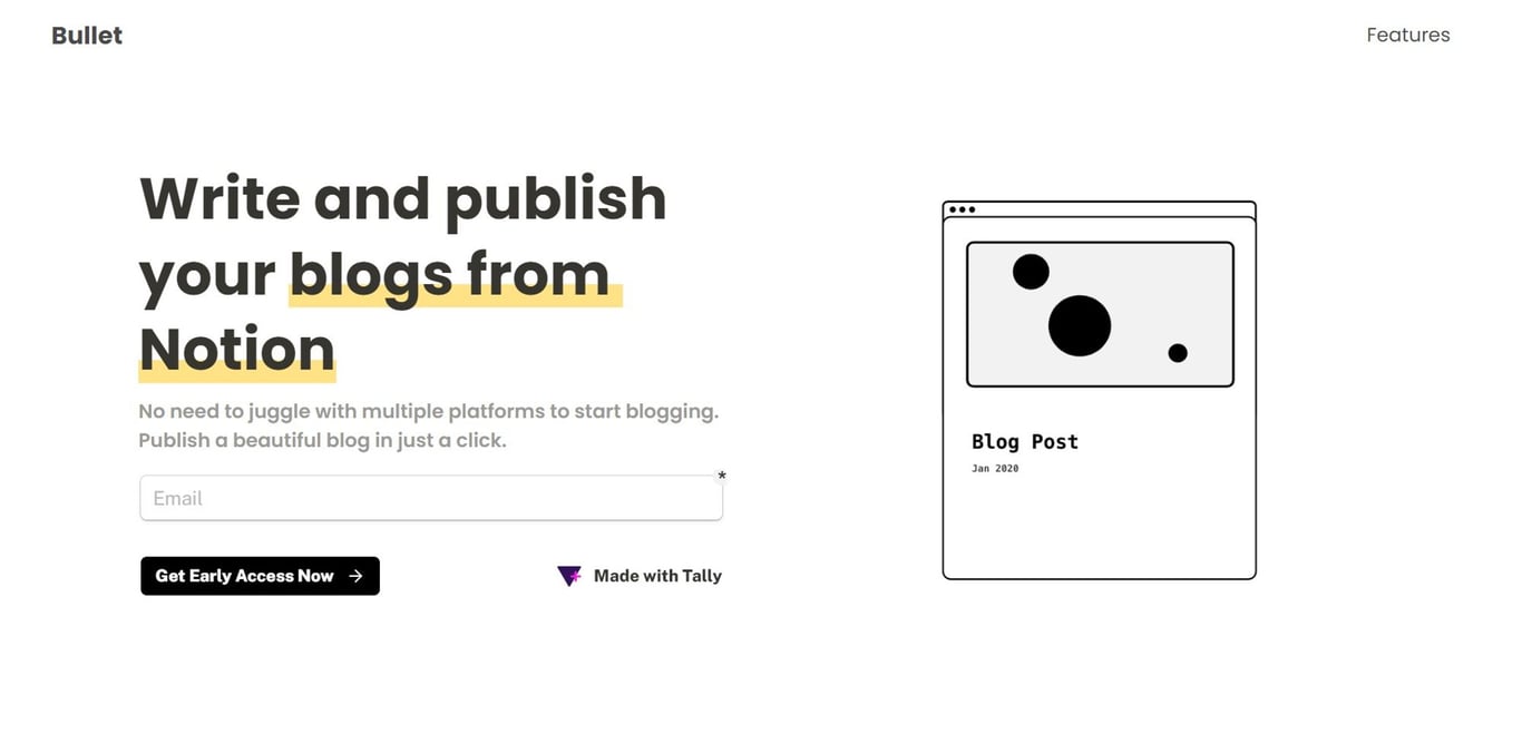 Bullet: Blog use case page