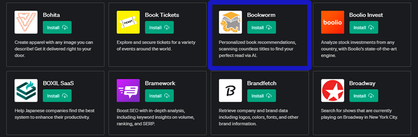 Plugin Bookworm para ChatGPT: Tu asistente de lectura personalizado