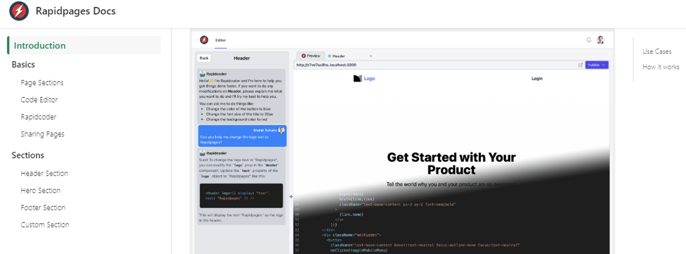 Rapidpages: Crea proyectos web rápidamente con IA