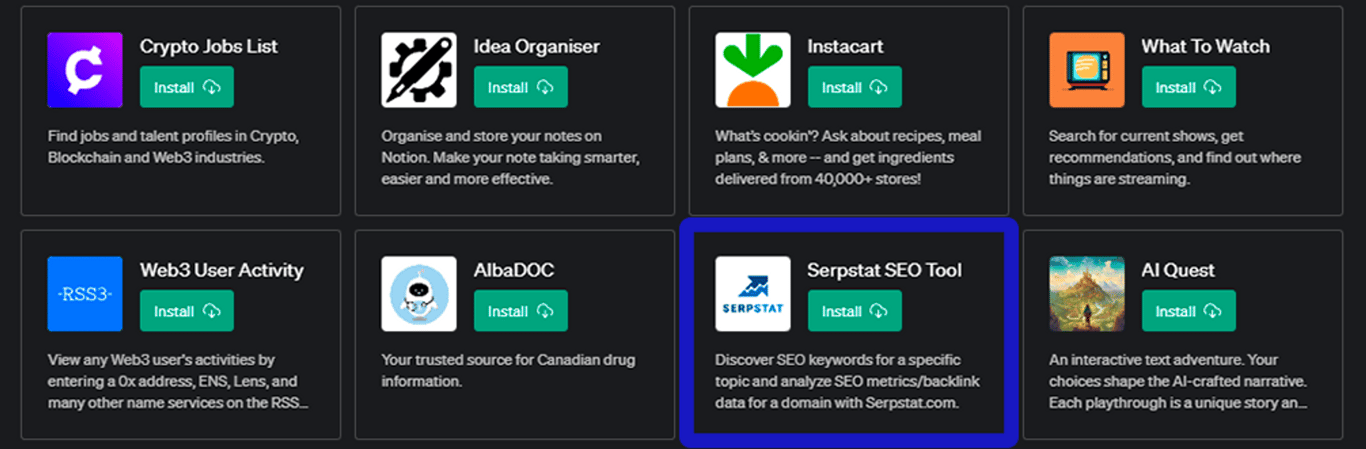 Plugin Serpstat SEO Tool para ChatGPT: tu asistente personal de SEO