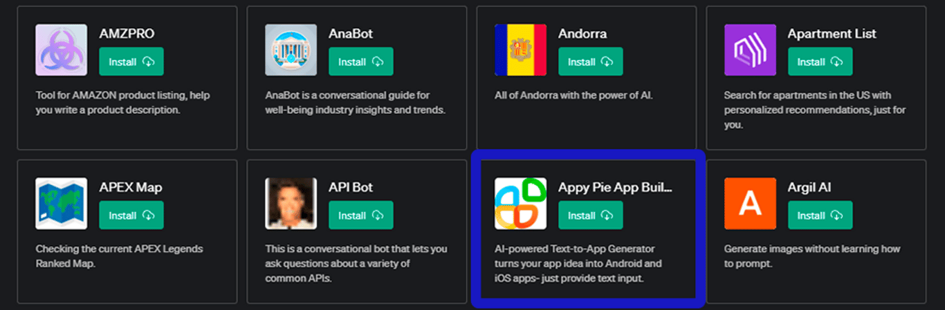 Plugin Appy Pie App Builder para ChatGPT: Revolucionando el desarrollo de Apps