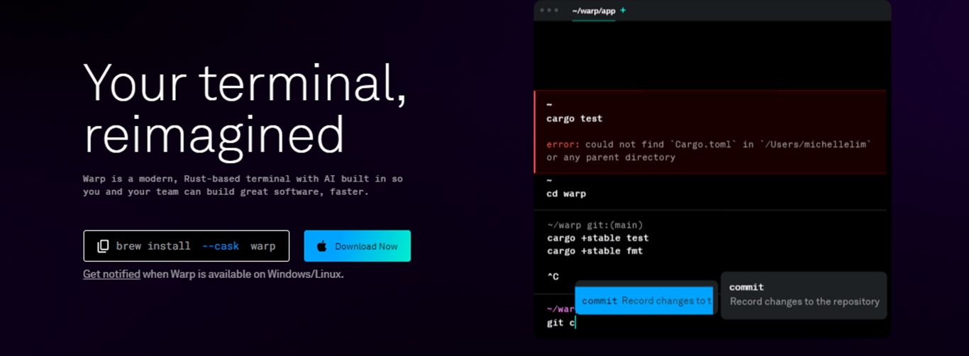 Warp: La terminal moderna con IA para desarrolladores