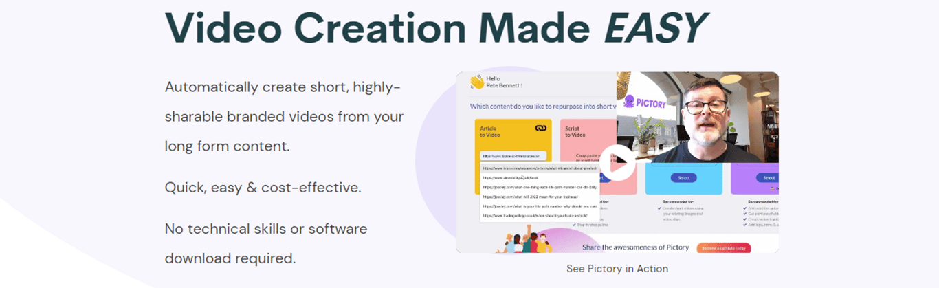 Pictory AI: Crea vídeos cortos y atractivos con IA