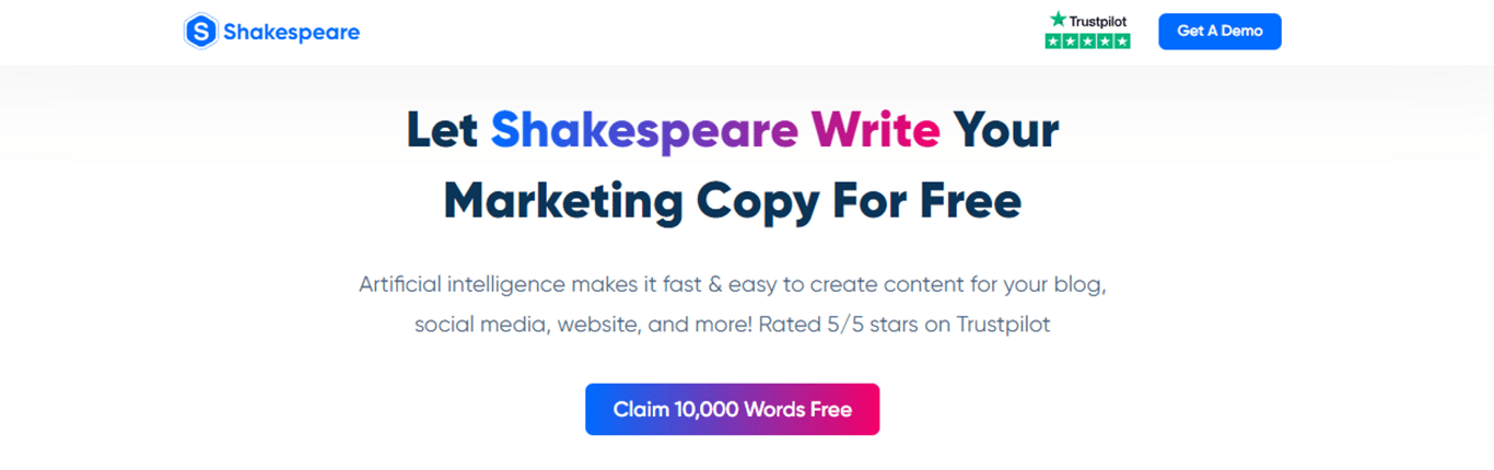 Shakespeare.ai: Revolucionando la creación de contenido de marketing con IA