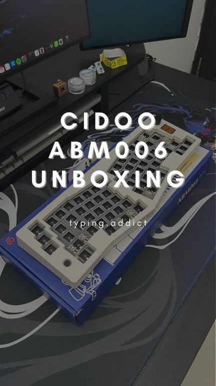 Typing Addict - Mechanical Keyboard on Instagram: "Just unboxed the @cidootech ABM066 from @epomakerkeyboard ! 🎉  This keyboard is packed with features for an incredible price:  ✨ Alice layout for comfy typing ✨ Gasket mount with hotswap South-facing PCB for smooth, customizable sound ✨ VIA-programmable and TFT-LCD screen for personalization ✨ Rotary knob for easy control ✨ Multiple connectivity options: Bluetooth, 2.4Ghz, and Type-C  The Cidoo ABM066 is a must-have for any keyboard enthusiast! ⌨️ #epomaker #cidoo #abm066 #cidooabm066 #alicelayout #mechanicalkeyboard"