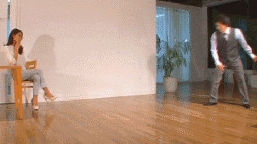 profusely apologising, Japanese breakdancing style