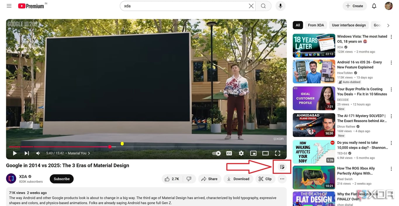 Snipo button in YouTube