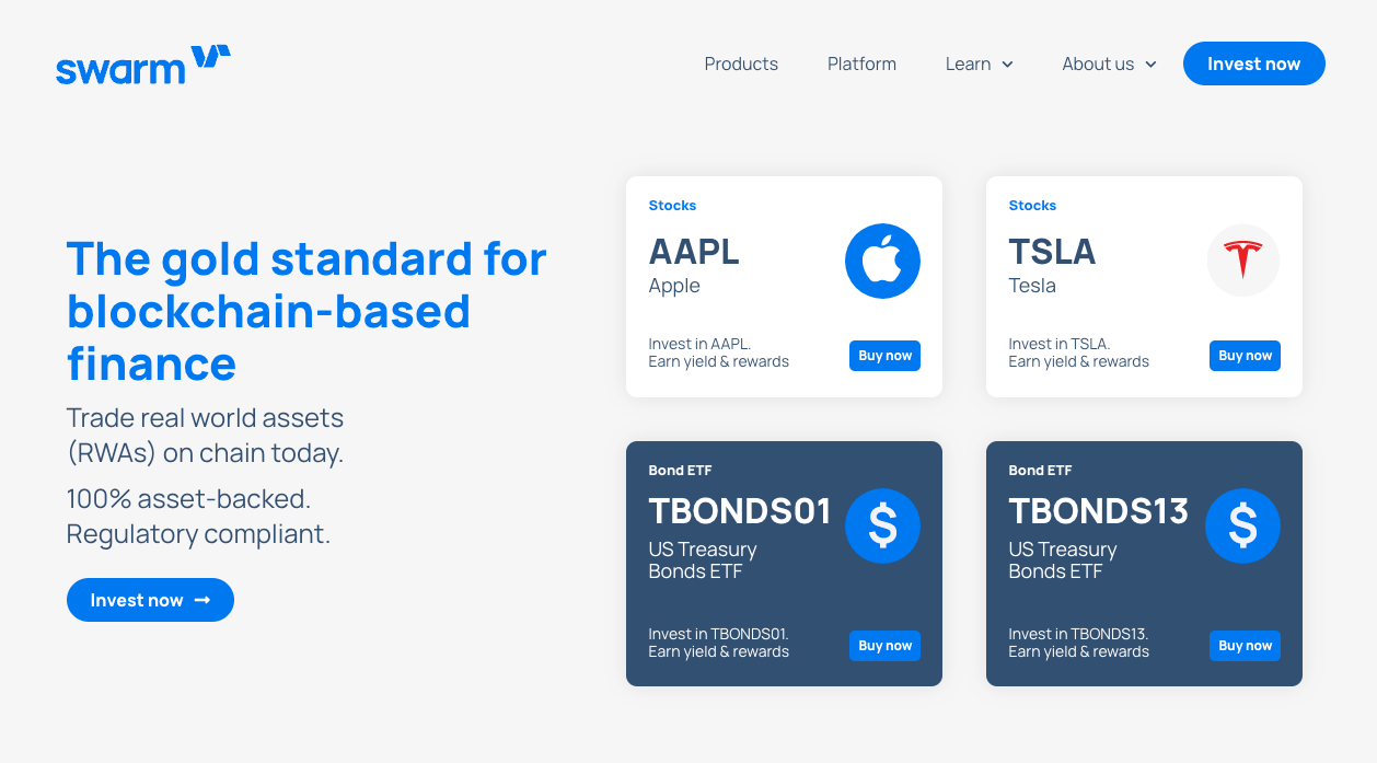 Swarm - The gold standard for blockchain-based finance
