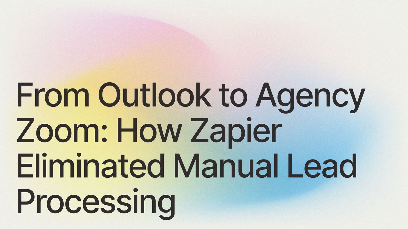 From Outlook to Agency Zoom: How Zapier Eliminated Manual Lead Processing