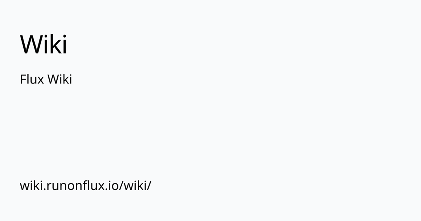 Flux Wiki | Wiki