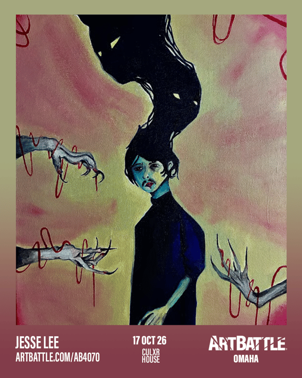 Promotional asset for Art Battle Omaha on October 17, 2026: ab4070_jesse lee.png.
