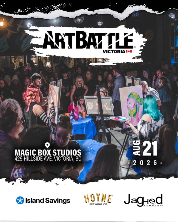 Promotional asset for Art Battle Victoria on August 21, 2026: AB4116 - Victoria - 21AUG2026A5.jpg.