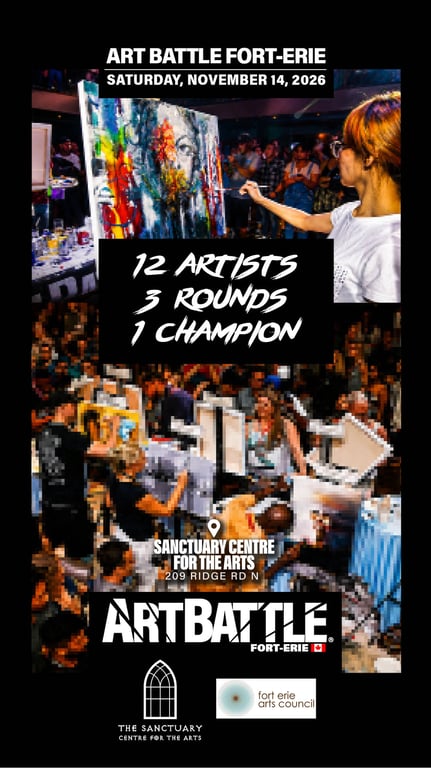 Promotional asset for Art Battle Fort Erie on November 14, 2026: AB4153 - Fort Erie - 14NOV2026A4.jpg.