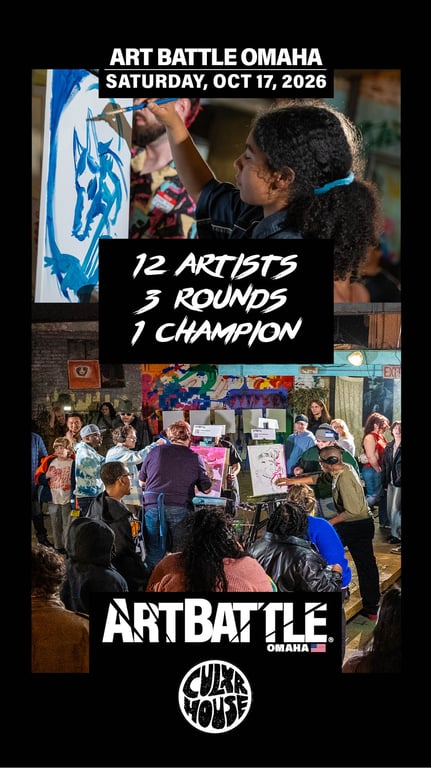 Promotional asset for Art Battle Omaha on October 17, 2026: AB4070 - Omaha -17OCT26A4.jpg.