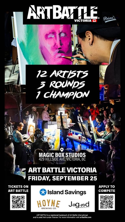 Promotional asset for Art Battle Victoria on September 25, 2026: AB4138 - Victoria - 25SEP2026A.jpg.