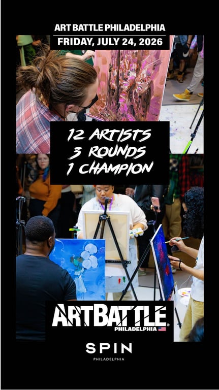 Promotional asset for Art Battle Philadelphia on July 24, 2026: AB4089 - Philadelphia -24JUL2026A4.jpg.