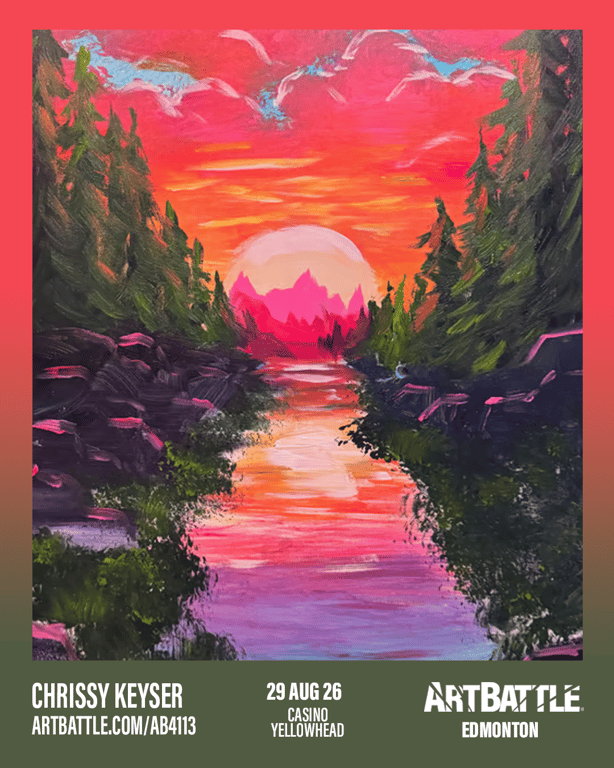 Promotional asset for Art Battle Edmonton on August 29, 2026: ab4113_chrissy keyser.png.