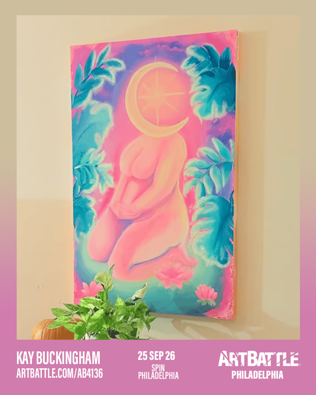 Promotional asset for Art Battle Philadelphia on September 25, 2026: ab4136_kay buckingham.png.