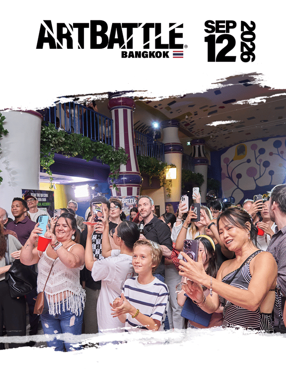 Promotional asset for Art Battle Bangkok on September 12, 2026: ab4087_ads_sq.png.