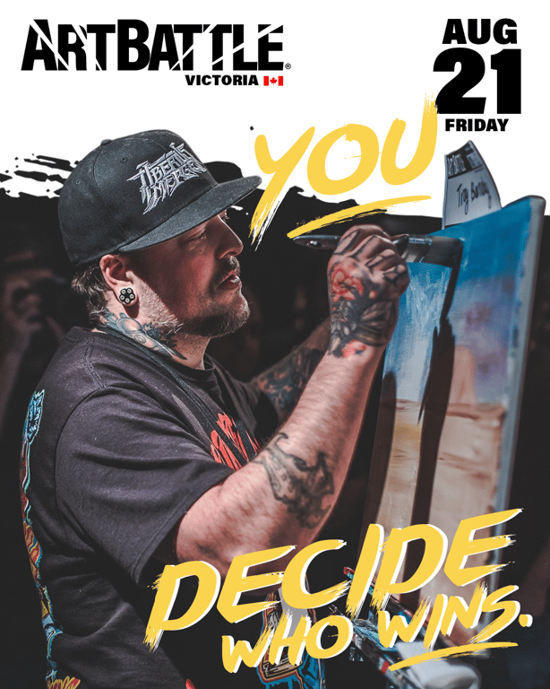 Promotional asset for Art Battle Victoria on August 21, 2026: ab4116_ads_4-5.png.