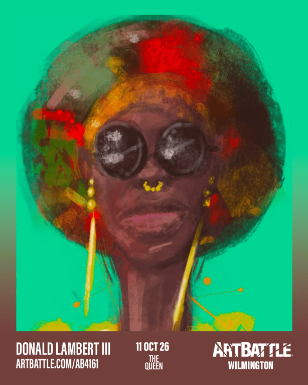 Promotional asset for Art Battle Wilmington on October 11, 2026: ab4161_donald lambert.png.