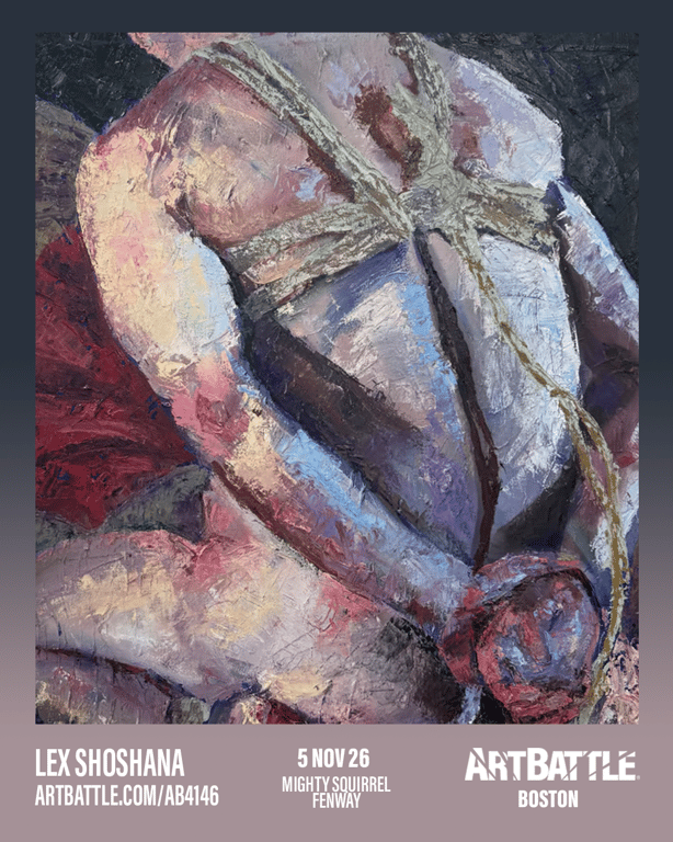 Promotional asset for Art Battle Boston on November 5, 2026: ab4146_lex shoshana.png.