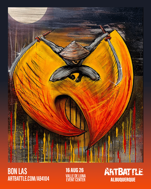 Promotional asset for Art Battle Albuquerque on August 16, 2026: ab4104_bon las.png.