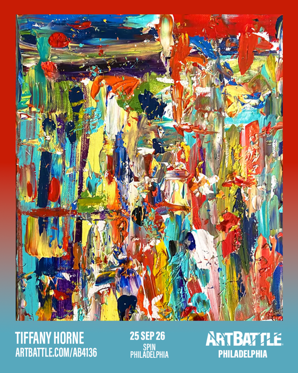 Promotional asset for Art Battle Philadelphia on September 25, 2026: ab4136_tiffany horne.png.