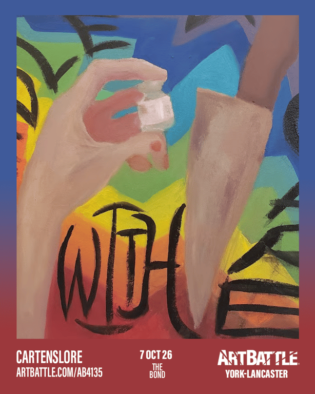 Promotional asset for Art Battle Lancaster on October 7, 2026: ab4135_cartenslore.png.