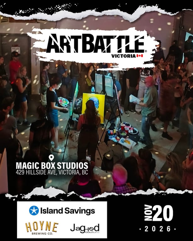 Promotional asset for Art Battle Victoria on November 20, 2026: AB4155 - Victoria - 20NOV2026A5.jpg.