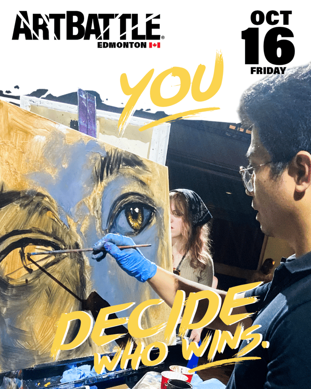 Promotional asset for Art Battle Edmonton on October 16, 2026: ab4125_ads_4-5.png.