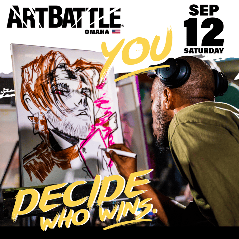 Promotional asset for Art Battle Omaha on September 12, 2026: ab4066_ads_1-1.png.