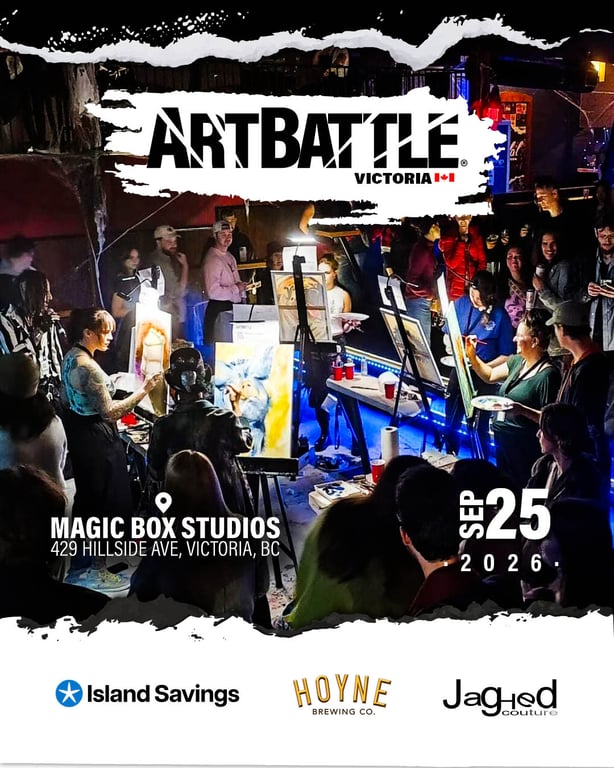Promotional asset for Art Battle Victoria on September 25, 2026: AB4138 - Victoria - 25SEP2026A5.jpg.