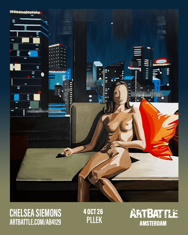 Promotional asset for Art Battle Amsterdam on October 4, 2026: ab4129_chelsea siemons.png.