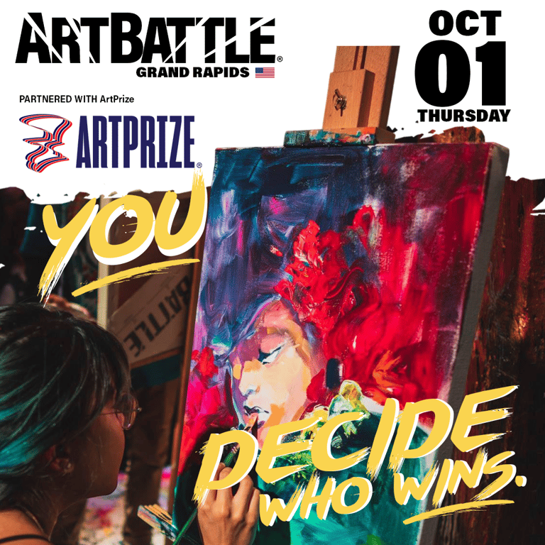 Promotional asset for Art Battle Grand Rapids on October 1, 2026: ab4101_ads_1-1 - ap.png.