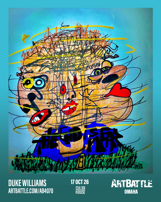 Promotional asset for Art Battle Omaha on October 17, 2026: ab4070_duke williams.png.