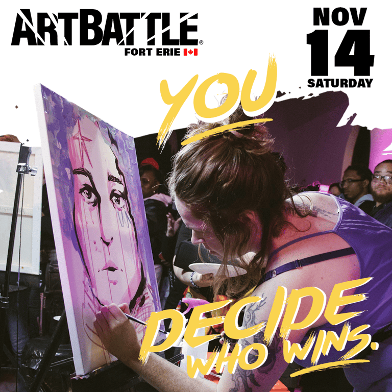 Promotional asset for Art Battle Fort Erie on November 14, 2026: ab4153_ads_1-1.png.