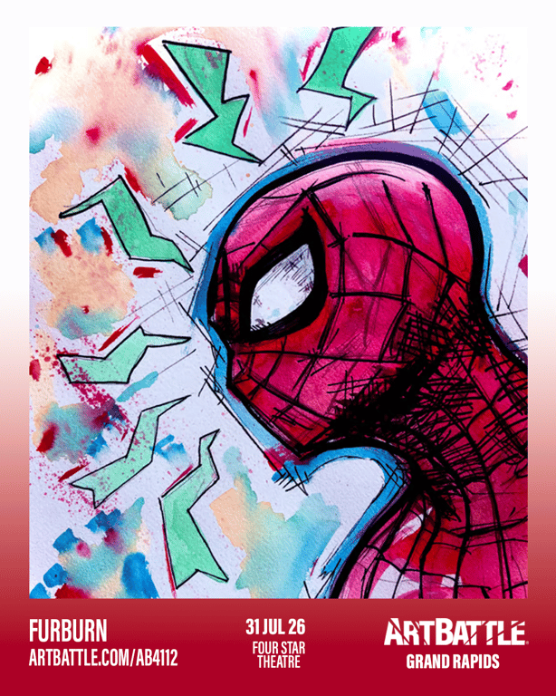 Promotional asset for Art Battle Grand Rapids on July 31, 2026: ab4112_furburn.png.