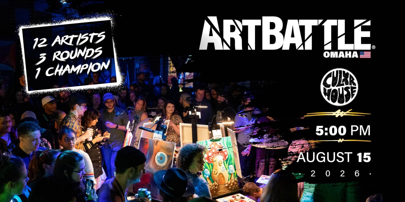 Promotional asset for Art Battle Omaha on August 15, 2026: AB4063 - Omaha -15AUG26A3.jpg.