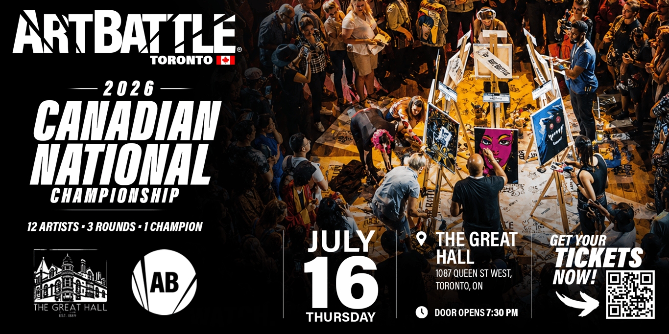 Promotional asset for Art Battle Toronto on July 16, 2026: ab4029 - CNC 2026 Toronto - 2160x1080.png.