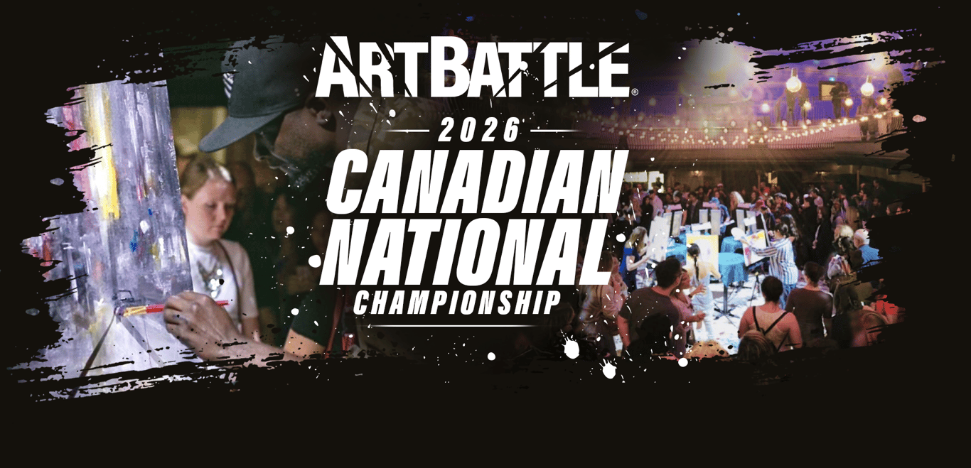 Art Battle 2026 Canadian National Championship page header artwork.