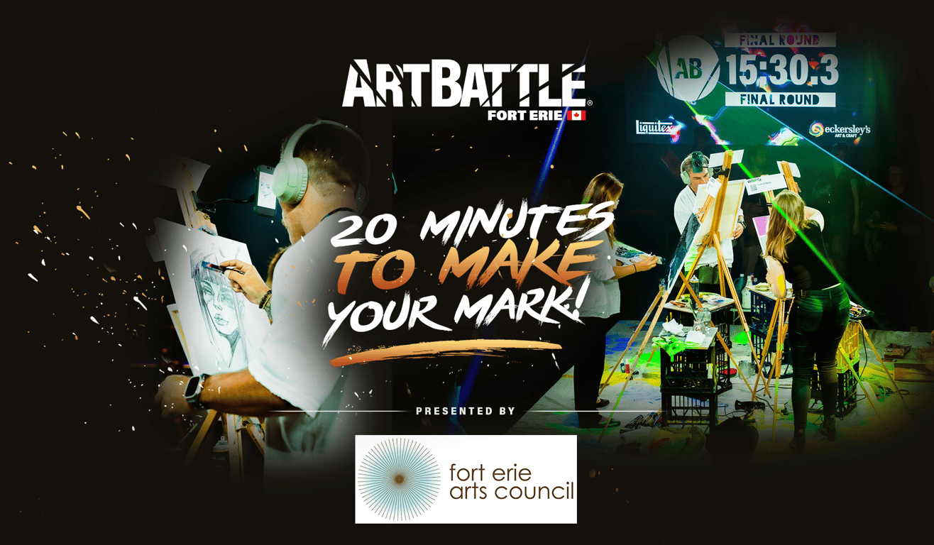 Promotional asset for Art Battle Fort Erie on November 14, 2026: ab4153_footer.png.