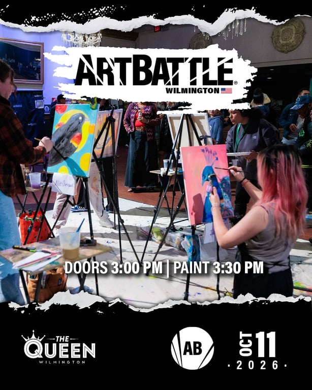 Promotional asset for Art Battle Wilmington on October 11, 2026: AB4161 - Wilmington - 11OCT2026A5.jpg.