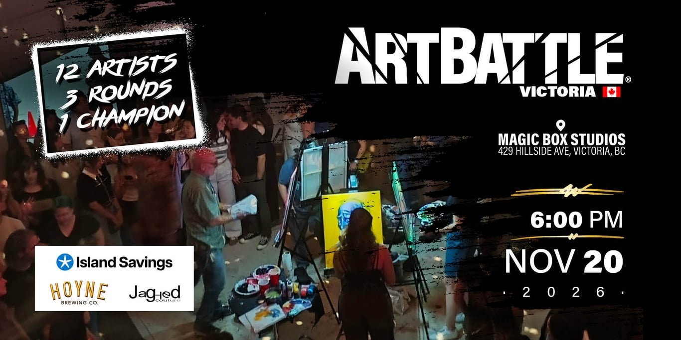 Promotional asset for Art Battle Victoria on November 20, 2026: AB4155 - Victoria - 20NOV2026A3.jpg.