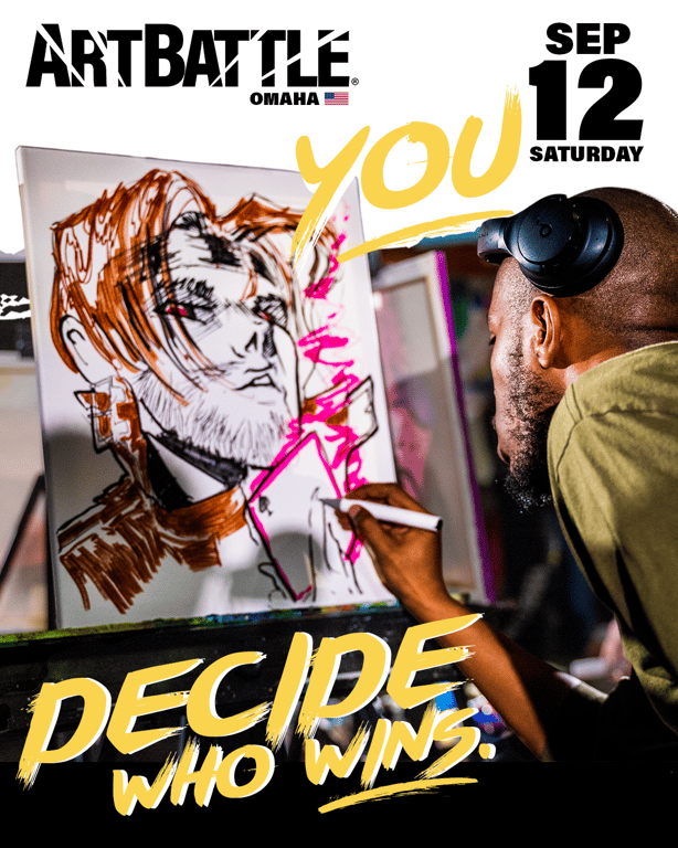 Promotional asset for Art Battle Omaha on September 12, 2026: ab4066_ads_4-5.png.