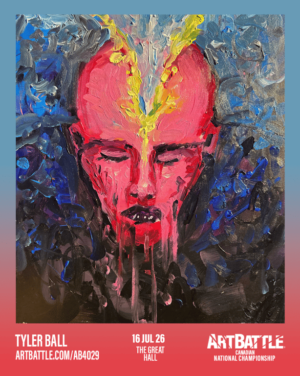 Promotional asset for Art Battle Toronto on July 16, 2026: ab4029_tyler ball.png.