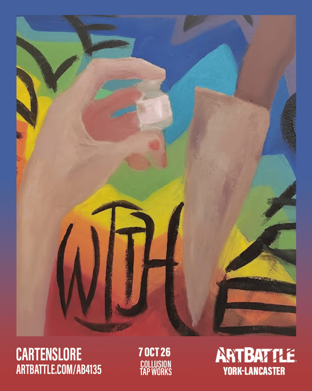 Promotional asset for Art Battle Lancaster on October 7, 2026: ab4135_cartenslore.png.